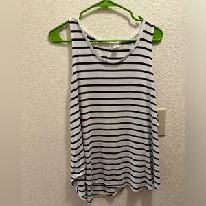 Old Navy Black and White Striped Tank Top